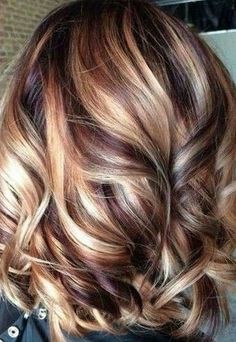 Fall Hair Colour, Hair Colour Ideas, Brown Hair With Blonde Highlights, Long Hair Color, Colour Ideas, Burgundy Hair, Brown Hair With Highlights