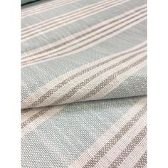 a blue and white striped fabric