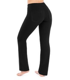 PRICES MAY VARY. Deep Black Yoga Pants For Women. We Dye The Leggings With Pockets For Women In Deep Black Color, Pick The Correct Size From The Size Chart, And No One Will See Your Underwear. Comfort Fit And Flattering Design-Huge Textile Knowledge With Years Of Experience Resulting In High Performance Flare athletic yoga pants. Once You Wear Our Flare Leggings You'll Get Admiring Glances. These Yoga Pants For Women Are Soft & Breathable. Our Leggings For Women With Pockets Have Astonishing Des Black Leggings Women, Wide Leg Yoga Pants, Pool Outfits, Plus Size Yoga, Boot Cut Leggings, Stylish Tank Tops, Black Yoga Pants, Yoga Pants With Pockets, Workout Tops For Women