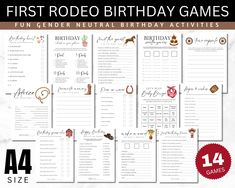 the first rodeo birthday games are available for all ages