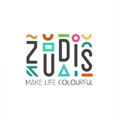 the logo for an art project called zudisa's make life colorful