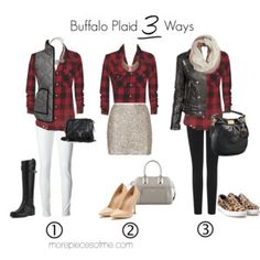 Express Buffalo plaid Shirt 3 ways Now And Later, Pieces Of Me, Buffalo Plaid Shirt, Diy Jacket, Fashion Templates, Snow Outfit, Plaid Shirts, Winter Outfit Inspiration, Fall Style