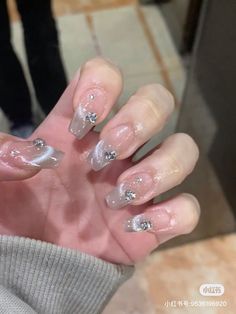 Hello Nails, Edgy Nails, Beige Nails, Grunge Nails, Cute Acrylic Nail Designs, Blush Nails, Cute Gel Nails, Cat Eye Nails