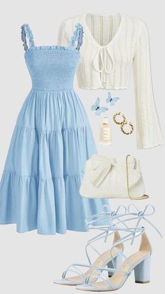 Blue Coquette Outfit, Winter Outfits Dinner, Outfit Ideas For School Fall, Modest Girly Outfits, Wide Leg Jeans Outfit, Modesty Outfits, Cute Modest Outfits, Outfit Layout