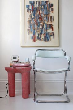 Postmodern Chair
1970's Chair. 
Vintage Chair 
Vintage Home Furniture 
Interior Design 
Postmodern Interiors 
Home Decor 
Modern decor
AD Digest
Art Decor 
Table Decor 
Living Room Decor 
Midcentury 
Gastone Rinaldi 
Furniture Pastel Leather, The 1970s, Trash Can, 1970s, Side Table, Leather, Furniture