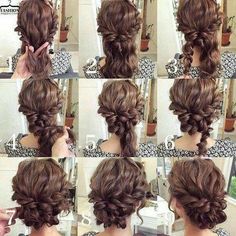 Updo Ideas, Wedding Hairstyles Medium Length, Updo Tutorial, Bun Updo, Hair Bun Tutorial, Easy Hairstyles For Medium Hair, Curly Hair Updo, Easy Updos, Braided Bun