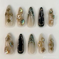 #nails #nailart #naildesign #nailsofinstagram Ethereal Nails, Nail Art Noel, Witchy Nails, Asian Nails, Simple Acrylic Nails, Soft Nails