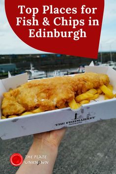 fish and chips in a box with the text where does fish & chips come from?