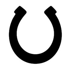 a black and white photo of the symbol for an electrical device, which appears to be a horseshoe