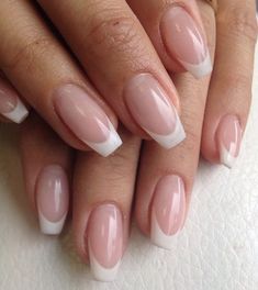 Ongles Gel French, Coffin Shape Nails, Almond Acrylic Nails, Ideas Nails