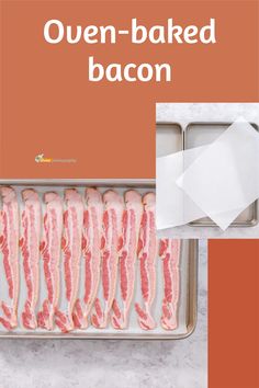 bacon is being cooked in an oven with the words queen - baked bacon