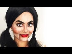 Ventriloquist Doll Makeup Tutorial - YouTube Creepy Doll Makeup Halloween Tutorial, Evil Doll Makeup, Doll Make Up Tutorial, Marionette Doll Makeup, Ventriloquist Doll Makeup, Ventriloquist Makeup, Marionette Makeup