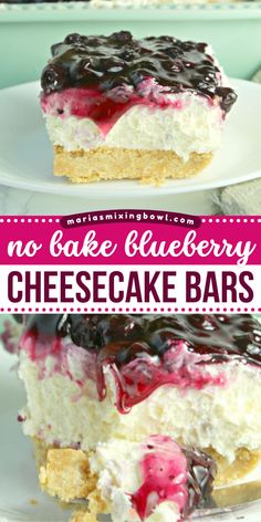 Whip up this yummy summer dessert! Your 4th of July sweets must have this no-bake cheesecake recipe. Light yet rich, these blueberry cheesecake bars are an easy no-bake treat no one will be able to resist! 4th Of July Blueberry Recipes, 4th Of July Cheesecake Cups, No Bake Summer Cheesecake, No Bake Cheesecake Bars 9x13, Philadelphia No Bake Cheesecake Recipes, Summer Dessert Recipes No Bake, 4th Of July Desserts Cheesecake, Philadelphia No Bake Cheesecake Filling Recipes, No Bake Desserts Easy 4 Ingredients