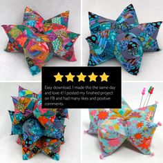 four different types of decorative bows with text overlay that says easy diy how to make the same day and love it folded my finished project