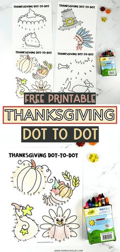 thanksgiving printables for kids to color on the table with markers and crayons