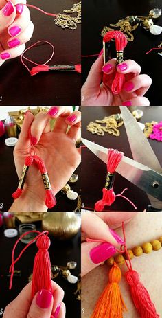 instructions to make tassels for necklaces