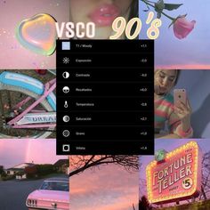 a collage of photos with the words vdsco on it and various pictures