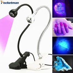 LED Clip Desk UV Lights Ultraviolet Table Lamp Mini Gel Curing Light Nail Dryer Clip Lamp, Light Nails, Clip Lights, Brazilian Blowout, Light Clips, Led Nail Lamp, Nail Dryer, Book Lights, Diy Nail Art