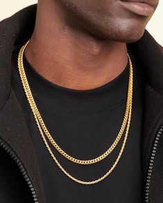 Men's Chains: Sterling Silver & Gold Chains | JAXXON Chain Stack, Mens Chains, Gold Bond, Silver Coat, Cuban Link Chain, Cuban Chain, Chains For Men