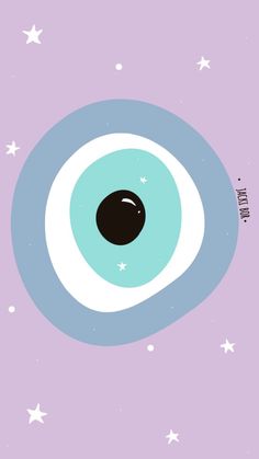 an eyeball with stars around it on a purple background that says, you can't see what this image is