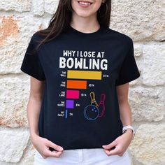 Strike up some laughs with our funny bowling shirt! This hilarious t-shirt is perfect for men and women who love to hit the lanes. Featuring a clever bowling-themed design, it's sure to be a strike with your bowling team or as a gift for the bowler in your life. Whether you're aiming for a perfect game or just having fun, this shirt will keep you in good spirits! The unisex heavy cotton tee is the basic staple of any wardrobe. It is the foundation upon which casual fashion grows. All it needs is Funny Black Sports T-shirt, Funny Text Crew Neck Tops For Sports Events, Black T-shirt With Funny Text For Sports Events, Fun Graphic Print T-shirt For Sports Events, Funny Text Short Sleeve Tops For Sports Events, Funny Text Short Sleeve T-shirt For Sports Events, Short Sleeve Tops With Funny Text For Sports Events, Funny Bowling Shirts, Team Tshirt