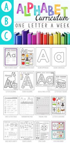 the alphabet and letter worksheet is shown in this printable book, which includes letters