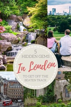 london with the text 5 hidden gems in london to get off the beaten track