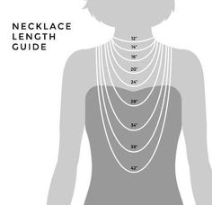 Necklace Size Chart, Jewellery Guide, Necklace Length Guide, Black Leather Necklace, Lanyard Necklace, Dainty Choker, Crystal Choker Necklace, Leather Corded Necklace, Beaded Lanyards