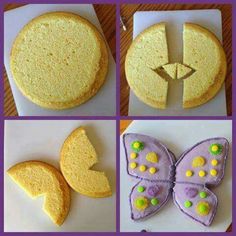 the screen shot shows how to make a butterfly cake