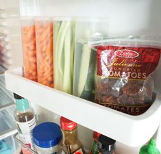 an open refrigerator filled with lots of food