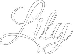 the word lilly written in cursive handwriting