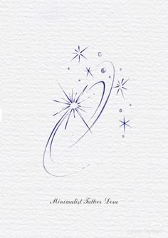 a drawing of an object with stars in the sky on it's back side