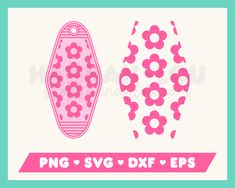 two pink and white flowers are next to each other, with the words png svg