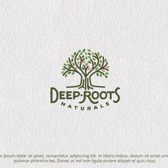 the logo for deep roots naturals