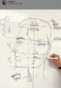 a person drawing on a white board with marker