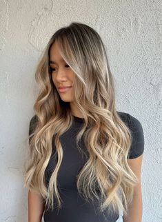 Honey Blonde Hair On Dark Brown Hair, Honey Blonde On Asian Hair, Blonde Balayage Warm Tones, Asian With Blonde Balayage, Brown To Light Blonde Balayage, Barbie Blonde Balayage, Blonde Balayage On Latina, Creamy Blonde Balayage On Dark Hair, Full Head Blonde Foils On Brown Hair