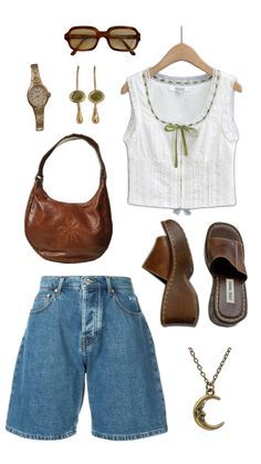 #outfit #outfitsideas #fashion #style #jeans #oldmoneystyle #shorts #cardigan #styleideas #clothesforwomen Green Outfit Summer, Sweaters Colorful, Knitted Outfits, Crochet Sweaters, Ready For Fall, Summer Outfit Inspiration, Green Outfit, Look Your Best