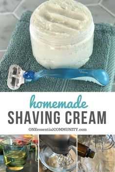 Coconut Oil Shaving Cream, Homemade Shaving Cream, Mask Skincare, Homemade Lotion, Diy Beauty Recipes, Castile Soap