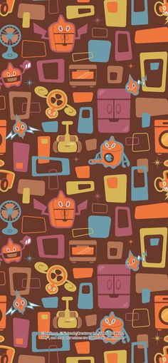 an orange and brown pattern with cats on it's face, coffee mugs in the background