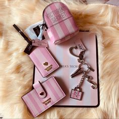 1) Luggage Tag 1) Keychain Backpack 1)Victoria’s Secret Keychain 1) Accordion Creditcard Holder Victoria Secret Backpack, Secret Wallet, Mirror Keychain, Rhinestone Keychain, Cute Luggage, Girly Car Accessories, Coin Purse Keychain, Love Keychain, Keychain Backpack