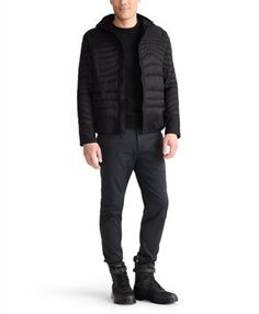 This lightweight puffer features waved quilting that's great for layering. Easy to wear and pack, it's a winter must-have for chilly commutes and long-weekend jaunts. Functional Quilted Puffer Jacket For Fall, Fall Functional Quilted Puffer Jacket, Fall Quilted Puffer Jacket, Winter Nylon Quilted Jacket For Workwear, Functional Quilted Winter Jacket, Black Quilted Jacket With Ribbed Cuffs For Winter, Black Down Quilted Jacket For Fall, Black Down Quilted Jacket For Cold Weather, Black Quilted Down Jacket For Cold Weather