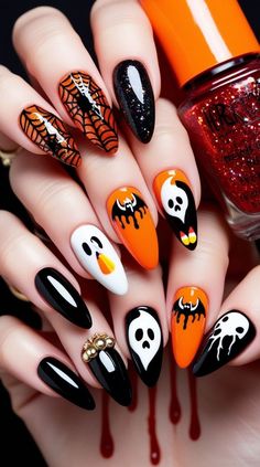 #FallNails #NailTrends2024 #AutumnVibes #MatteNails #nailart #naildesign #nailcolor #nailpolish #summernails #springnails #pinknails #rednails #acrylicnails #alomondnails #nailcare #winternails #whitenails #nailsalon #frenchnails #shortnails #bluenails #blacknails #nudenails #gelnails #halloweennails #simplenails #greennails #purplenails #nails #autumnnails #squarenails #longnails #coffinnails #longcoffinnails #shortcoffinnails #nailtrends #fashionnails #fallnailstrendy #spookynails Easy Halloween Nails Design, Pumpkin Nail Designs, Candy Corn Nails