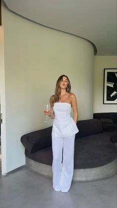 Save up to 70% off everything with free worldwide shipping. Shop Marbelle Clothing for must-have mini, midi and maxi dresses, sweaters, tops, playsuits, ... White Pants Outfit Wedding, White Party Inspo Outfit, White Grad Outfits, All White Outfit Party Summer, Outfit Blanc, Full White Outfit, White Outfit Party, Grad Party Outfit, Fashion Design Projects