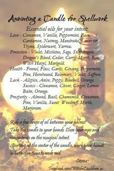 Candle Dressing, Eclectic Witch, Wiccan Spells, Spells Witchcraft, Practical Magic, Candle Spells