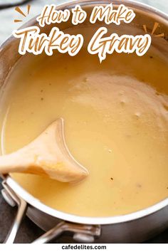 how to make tikeo gravy in a pot with a wooden spoon