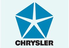 the chrysler logo on a blue background