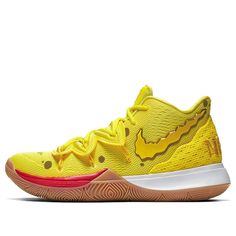 Kids Nike SpongeBob SquarePants x Kyrie 5 GS 'SpongeBob' Opti Yellow/Opti Yellow Basketball Shoes/Sneakers Zapatillas Kyrie Irving, Nike Spongebob, Basketball Kyrie Irving, Kyrie Irving Sneakers, Basketball Shoes Kyrie, Jewelry Boys, Irving Shoes, Kyrie Irving Shoes, Bb Shoes