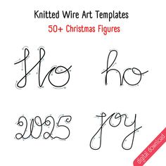 the handwritten font and numbers for christmas