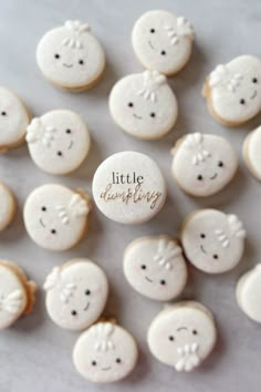 some cookies that have little smiling faces on them