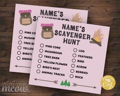 two personalized scavengers for children to use on their own wall or desk